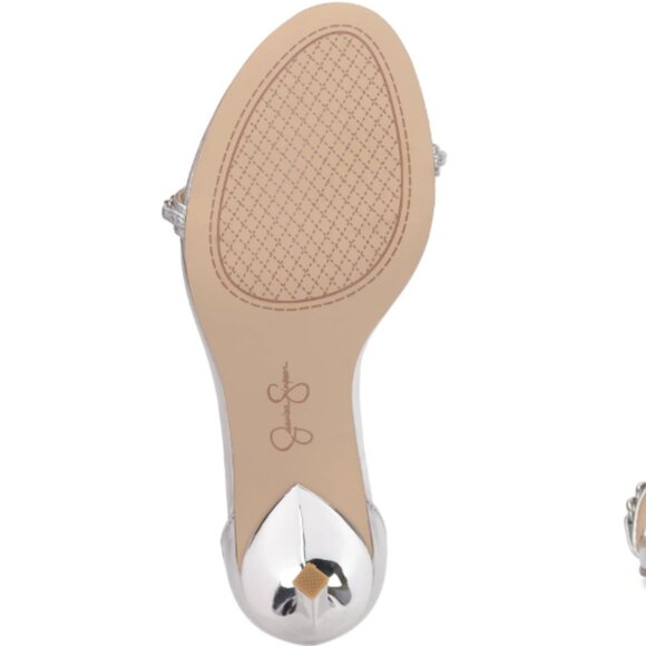 NEW JESSICA SIMPSON Silver Quiven High Heel Sandals 253 - Picture 5 of 10